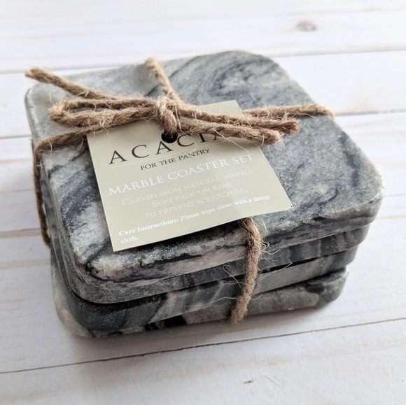 Other - NWT Acacia From the Pantry Marble Coaster Set